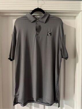 Peter Millar Men's Gray Performance Polo